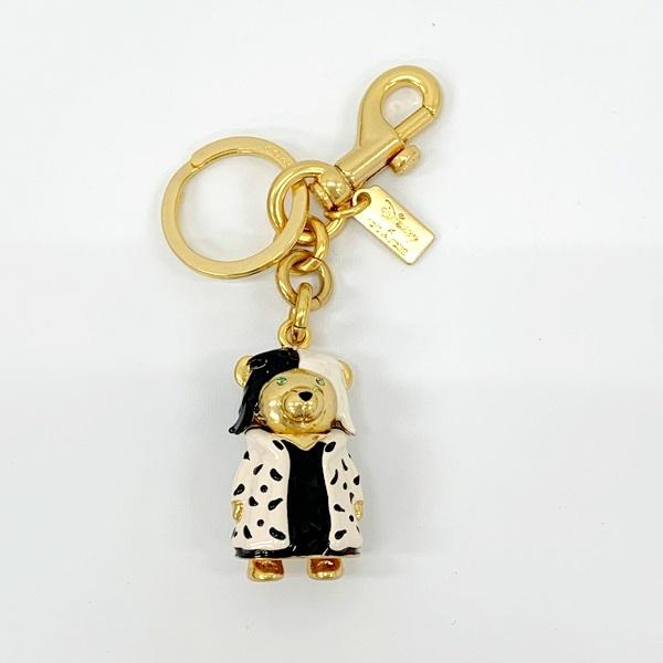 COACH DISNEY コーチ ディズニー 101匹わんちゃん クルエラ ベアー バッグチャーム キーホルダー レディース ゴールド 服飾小物 DF19736■