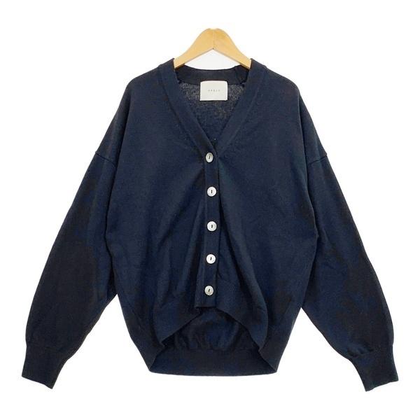 ARGUE アーギュー ニット カーディガン セーター COTTON CASHMERE CLASSIC KNIT CARDIGAN レディース ブラック トップス DL20145■