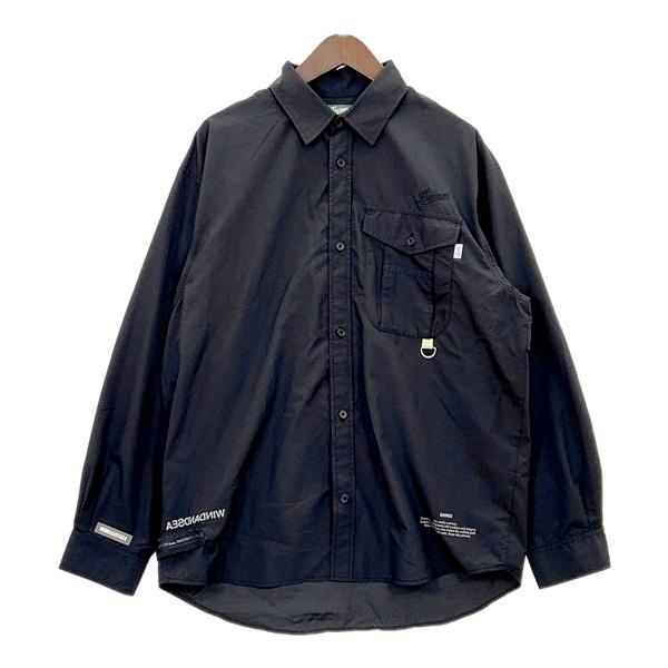 DANNER WIND AND SEA ダナー ウィンダンシー タクティカル シャツ ジャケット 長袖シャツ メンズ Lサイズ ブラック トップス DM19803■