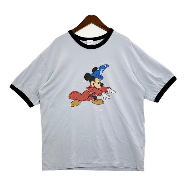 JOURNAL STANDARD  ジャーナルスタンダード ミッキーマウス 別注 ファンタジア Tシャツ リンガーT メンズ Lサイズ ブルー トップス DM19823■