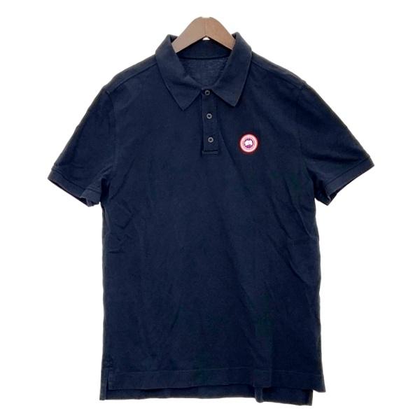 Canada Goose カナダグース Beckley Polo ポロシャツ 半袖 ベックリー ポロ メンズ Mサイズ ブラック トップス DM19784■