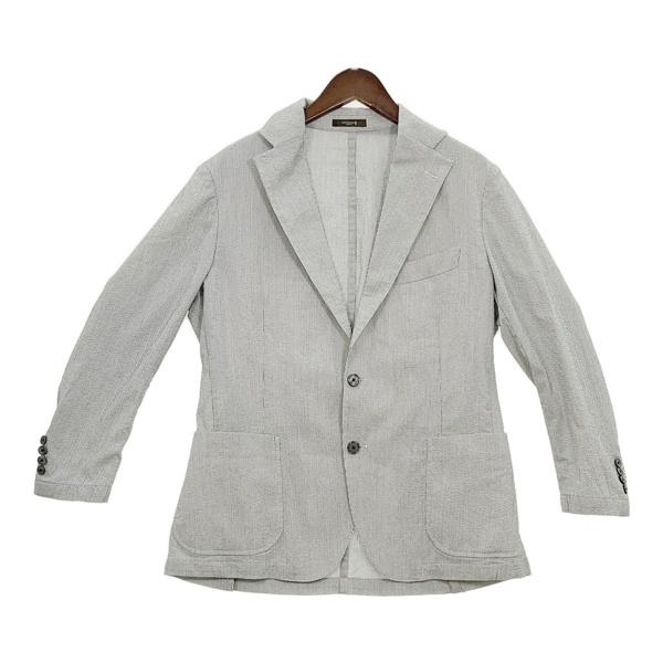 MACKINTOSH マッキントッシュ シアサッカージャケット サマーサッカージャケット 長袖 メンズ 38 Mサイズ相当 グレー系 アウター DM19779■