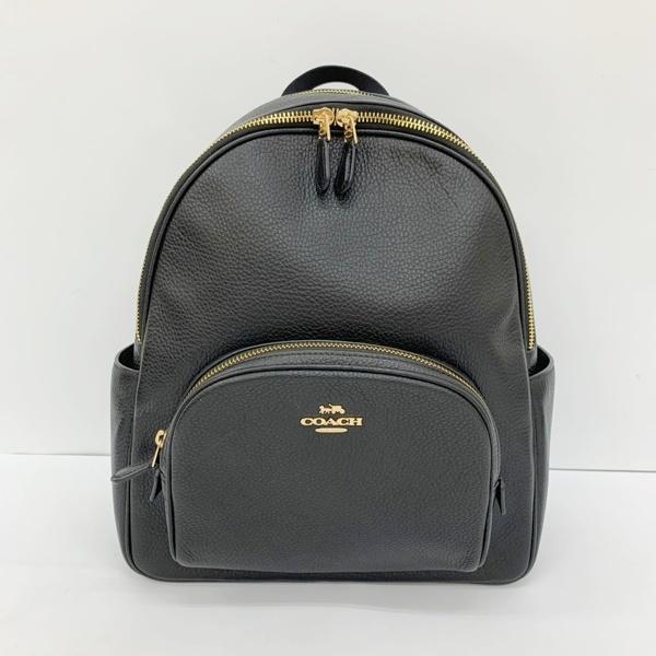 COACH コーチ リュック デイパック 鞄 5666 レザー 本革 レディース ブラック カバン DF20010■