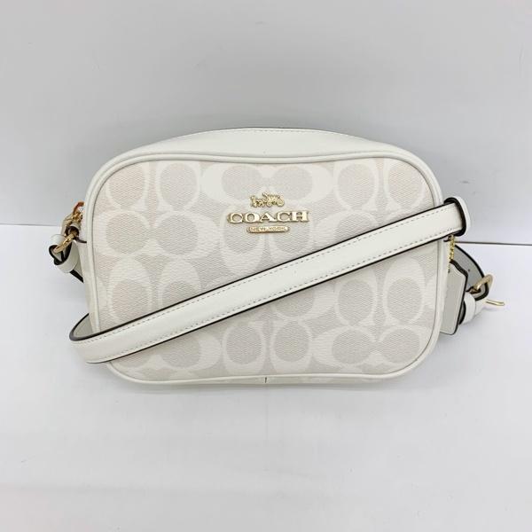 COACH コーチ ミニ ジェイミー カメラバッグ ショルダーバッグ 鞄 シグネチャー C9926 レディース ホワイト カバン DF19908■