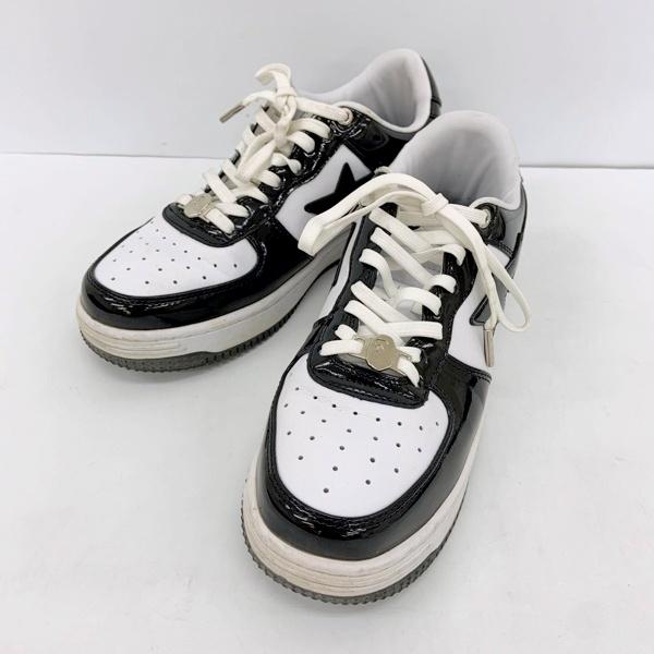 A BATHING APE アベイシングエイプ スニーカー ベイプスタ BAPE STA モノトーン メンズ 26.5cm ブラック 靴 DF20061■