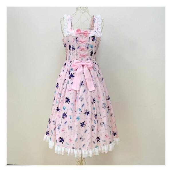 Metamorphose Temps de Fille Medicine of love〜恋のおくすり〜 ジャンパースカート メタモルフォーゼ レディース プラスサイズ ピンク トップス IL19985■