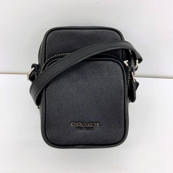 COACH コーチ ショルダーバッグ クロスボディバッグ クロスグレイン ベケット レザー F72515 メンズ  ブラック 鞄 DF20465■