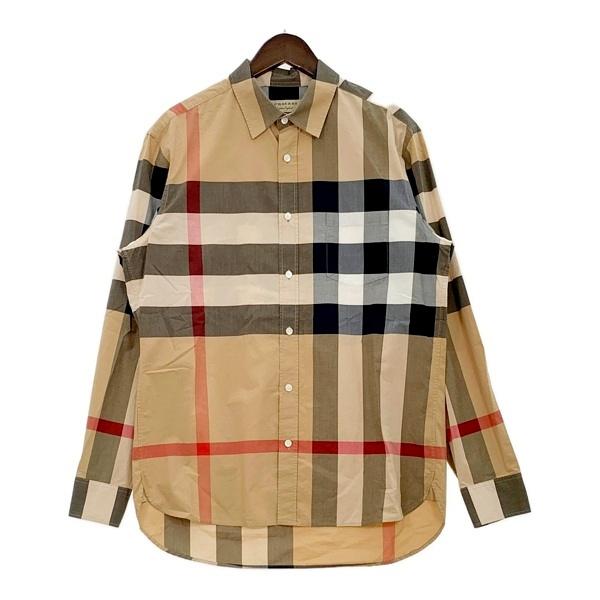 BURBERRY バーバリー シャツ 長袖 大柄チェック ヴィンテージチェック メンズ Lサイズ ベージュ トップス DM20233■