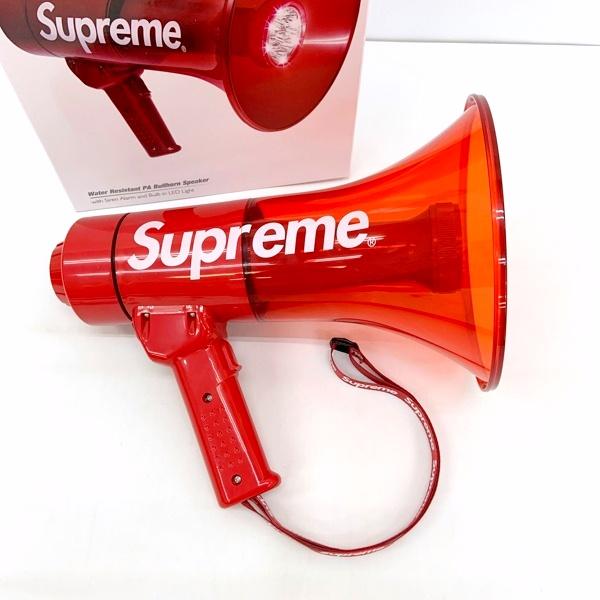 Supreme シュプリーム メガホン 拡声器 防水 パイルウォータープルーフ LEDライト レッド メガフォン DF20103■