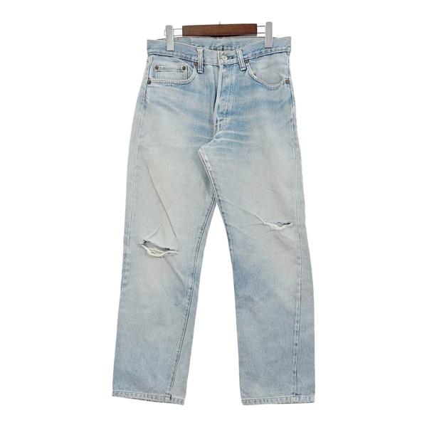 Levi's リーバイス 501 デニムパンツ 66後期 ダメージデニム ジーンズ ジーパン ストレート メンズ W33 インディゴ ボトムス DM20072■