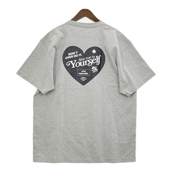 WIND AND SEA ウィンダンシー HEART TEE 半袖 Tシャツ カットソー WDS-O-HTSP-25-Q4-CS-02 メンズ XLサイズ グレー トップス DM20093■