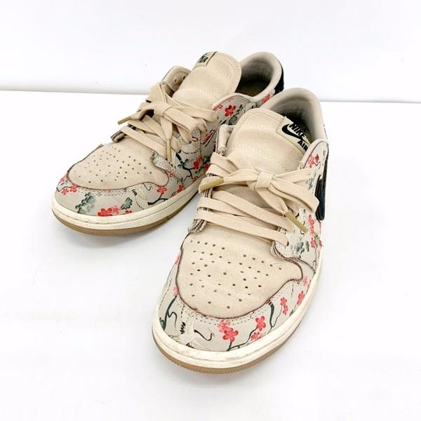 NIKE ナイキ スニーカー エアジョーダン1 レトロ ロー OG SP クレインズ 花 八村塁選手 HV8293-100 メンズ 27cm オートミール 靴 DF20115■