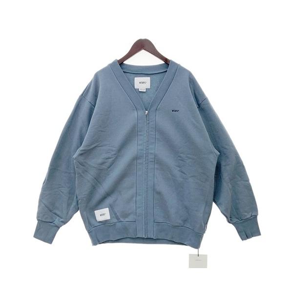 WTAPS ダブルタップス カーディガン 20SS CLUB CARDIGAN ジップアップ 長袖 201ATDT-CSM33 メンズ 02 Mサイズ相当 ブルー系 トップス 201ATDT-CSM33■