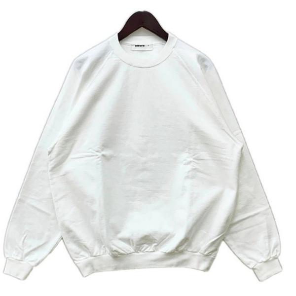 everyone エブリワン light weight cotton crew neck トレーナー スウェット EV24-S25 長袖 メンズ Mサイズ ホワイト トップス DM20138■