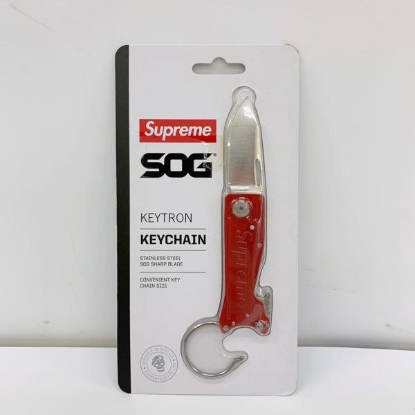 Supreme シュプリーム SOG ソグ キートロン フォールディング ナイフ 折りたたみ式 キーリング 18AW 未開封 レッド キーホルダー DF20119■