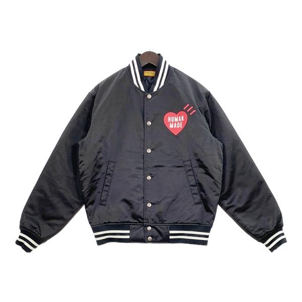 HUMAN MADE ヒューマンメイド スタジャン ジャケット Nylon Stadium Jacket HM30JK038 メンズ Sサイズ ブラック アウター DM20291■
