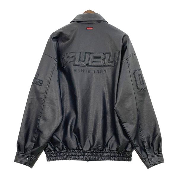 FUBU フブ ボンバージャケット ブルゾン フェイクレザー FAM-32301 メンズ Mサイズ ブラック アウター DM20304■