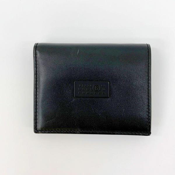 MM6 Maison Margiela エムエム6メゾンマルジェラ Numeric ヌメリック 二つ折り財布 ミニ ブラック 財布 DF20259■