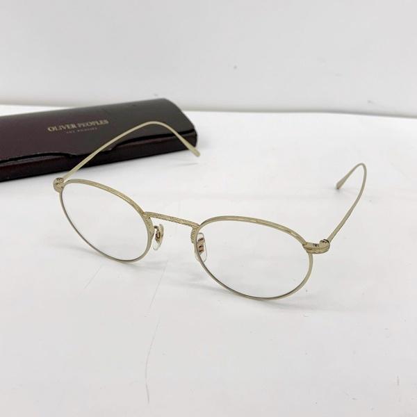 OLIVER PEOPLES オリバーピープルズ メガネ アイウェア チタンフレーム Lain OV1259T 度入り ゴールド 眼鏡 DF20262■