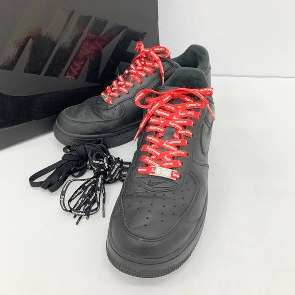 NIKE Supreme ナイキ シュプリーム Air Force 1 Low スニーカー シューズ CU9225-001 メンズ 27cm ブラック 靴 DF20308■