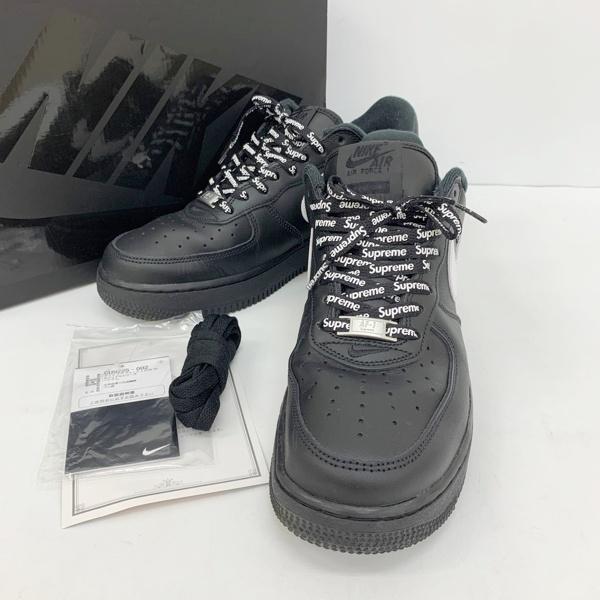 NIKE ナイキ Supreme シュプリーム ローカット スニーカー Air Force 1 Low CU9225-002 メンズ 26cm ブラック 靴 DF20239■