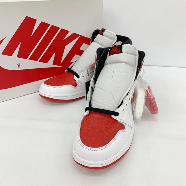 NIKE ナイキ スニーカー シューズ Air Jordan 1 High OG Heritage 555088-161 メンズ 28cm ホワイト レッド 靴 DF20238■