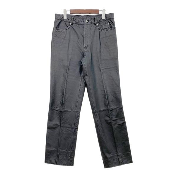 HARLEY-DAVIDSON ハーレーダビッドソン レザー パンツ バイク 98209-03AM メンズ サイズ34 ブラック ボトムス DM20294■