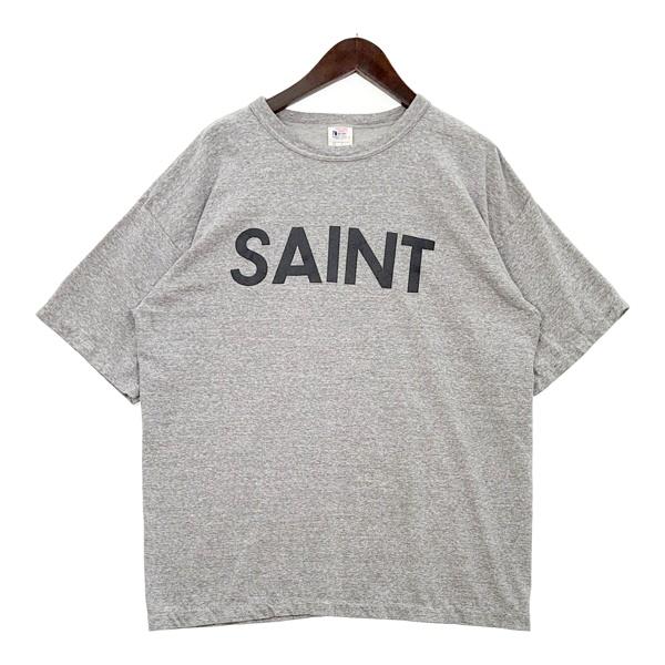 SAINT MICHAEL セントマイケル?Tシャツ 半袖 クルーネック タグあり 25SS メンズ Lサイズ グレー トップス DM20436■