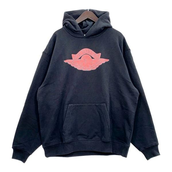 SAINT MICHAEL JORDAN セントマイケル パーカー スウェット MJ SM FLC HOODIE FV4718-010 メンズ Lサイズ ブラック トップス DM20419■