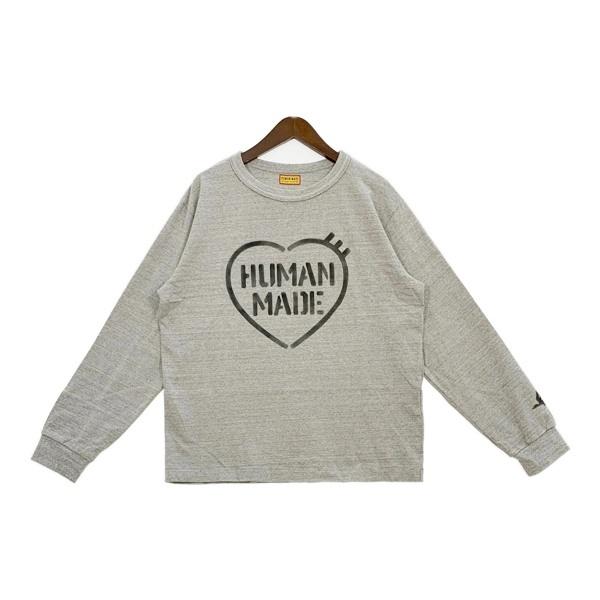 HUMAN MADE ヒューマンメイド ミリタリー カットソー ロンT Military L/S T-Shirt HM29CS018 メンズ XLサイズ グレー トップス DM20576■