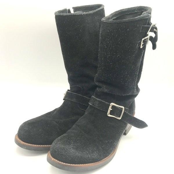 ルードギャラリー　エンジニアブーツ　スウェード　ブラック 中古・古着通販】RUDE GALLERY BLACK REBEL (ルードギャラリー
