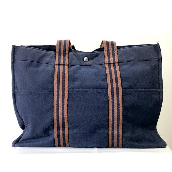 HERMES フールトゥ トートバッグ 鞄 肩掛け キャンバス ポケット HERMES フールトゥ トートバッグ 鞄 肩掛け キャンバス ポケット