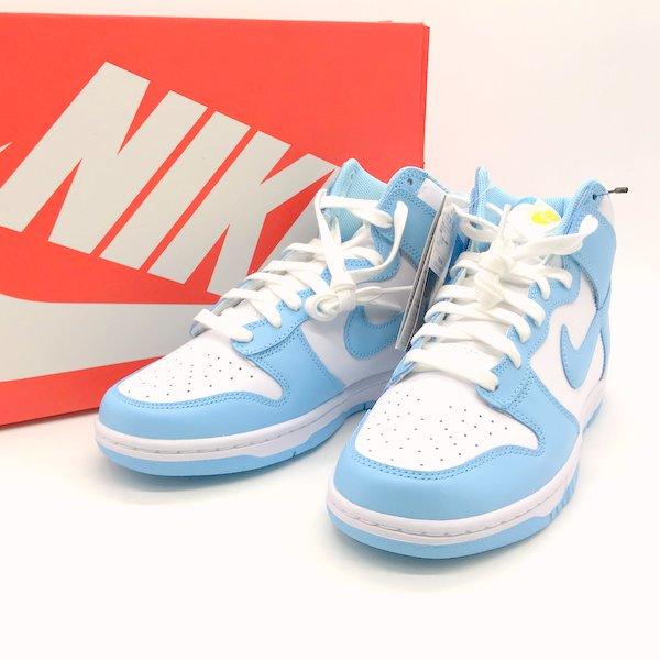 NIKE DUNK HI RETRO BLUE CHILL スニーカー ダンク ハイ レトロ DD1399-401 ハイカット 美品 新品同様 箱付き  メンズ 26.5cm ブルー ナイキ 靴 B0696◆