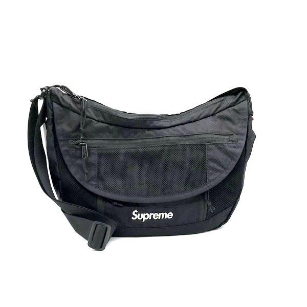 Supreme 22ss SMALL MESSENGER BAG メッセンジャーバッグ ショルダー かばん ナイロン メンズ ブラック シュプリーム  服飾小物 B1792◆