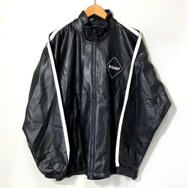 F.C.Real Bristol フェイクレザージャケット ライン ロゴ F.C.Real Bristol フェイクレザージャケット ライン ロゴ
