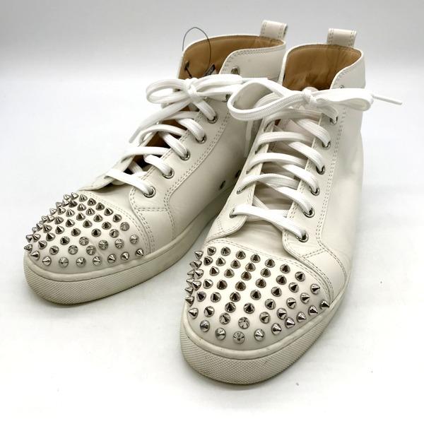 Christian Louboutin スタッズ付きハイカット レザースニーカー Christian Louboutin スタッズ付きハイカット レザースニーカー