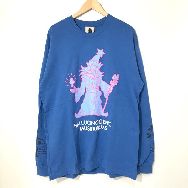 Real Bad Man HALLUCINOGENIC WIZ LS TEE Vallarta ロンT 長袖 カットソー カジュアル メンズ Lサイズ ブルー リアルバッドマン トップス A3794◆