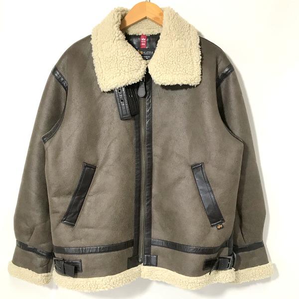 ALPHA ◇ B3フライトジャケット Mサイズブラウン ムートン