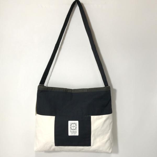hobo DELIVERY BAG HB-BG3810 ショルダーバッグ リバーシブル ミリタリー ヴィンテージ加工 カジュアル メンズ  ブラック ホワイト カーキ ホーボー 鞄 B4007◆