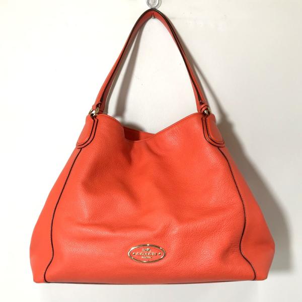 COACH（コーチ） ハンドバッグ レザーバッグ チャーム 鞄 ゴールド金具