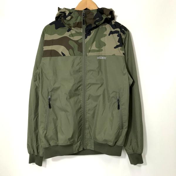 STUSSY 切替ナイロンジャケット RN94974 CA28629 フード付き STUSSY 切替ナイロンジャケット RN94974 CA28629 フード付き