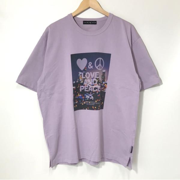 roarguns Tシャツ 美品 23WGT-07 POSTER BIG TEE 半袖 カットソー プリント ロゴ カジュアル 古着 メンズ XLサイズ パープル ロアーガンズ トップス A10368◆