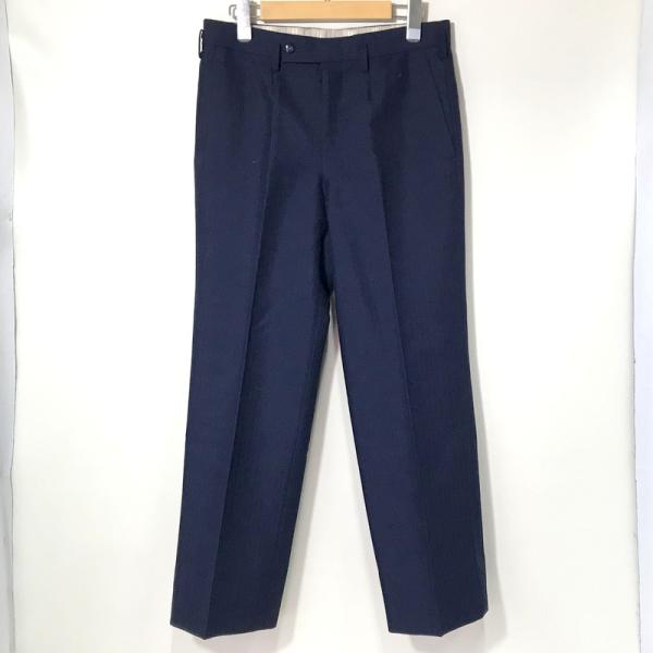 ロングパンツ スラックス ストライプ柄 センタープレス カジュアル テーパードパンツ シンプル ビジネスパンツ 古着 メンズ M相当 古着 ボトムス A10711◆