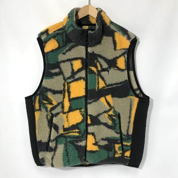 SUPREME カモ柄 シェルパ フリース リバーシブル ワーク ベスト カーキ SUPREME カモ柄 シェルパ フリース リバーシブル ワーク ベスト カーキ