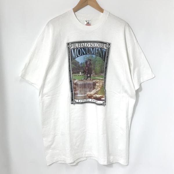 FRUIT OF THE LOOM Tシャツ 半袖 カットソー プリント TEE アメリカ製 カジュアル 古着 メンズ XXLサイズ ホワイト フルーツオブザルーム トップス A13936◆