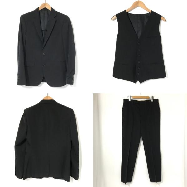x*y様 美品クリーニング済ワコマリアスーツ3ピースセットBLACK WACKO MARIA（ワコマリア） スーツ 3ピース 背抜き 春夏 ビジネス
