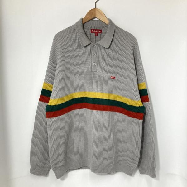 Supreme グレー ニットセーター　Sサイズ Supreme（シュプリーム） セーター ポロ ニット small Box Polo