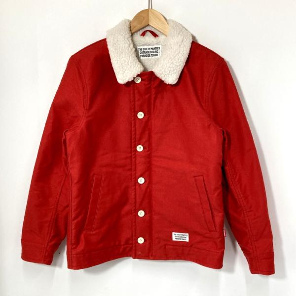 WACKO MARIA ワコマリア デッキジャケット ブルゾン N-1 メンズ Lサイズ レッド アウター A15288◆