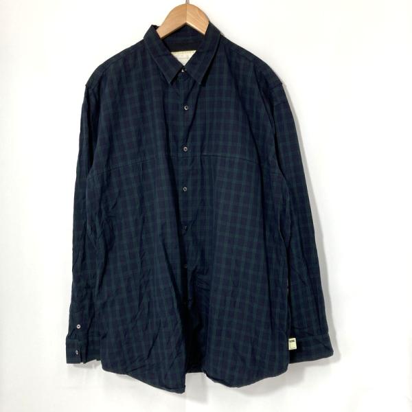 SSZ by BEAMS エスエスズィー ビームス シャツ 長袖 ブラックウォッチ メンズ XLサイズ ネイビー グリーン トップス A15891◆