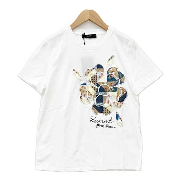 Weekend Max Mara ウィークエンド マックスマーラ VELLO 半袖Tシャツ 美品 新品同様 レディース Sサイズ ホワイト トップス DL19320■